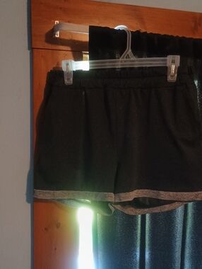 Women’s Black Athletic Shorts with Contrast Trim